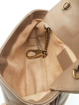 Gucci Marmont Super Mini Bag In Taupe Matelassé Leather Fw0126wzxdu
