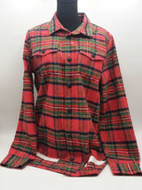 Virgil Abloh Off White Button Up Flannel Red Size Small Aa0226ozxsa