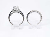 1.58 Cttw Diamond & 14k White Gold Wedding Set 8.1 Grams Size 7 Fw1224lxzxdu