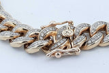 10k Yellow Gold Diamond Cuban Link Chain Necklace 74.4 Grams 23 In Eb0926wsxzde