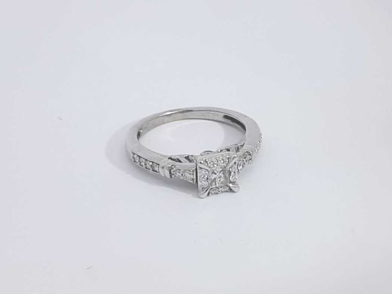 0.35 Cttw Diamond 10k White Gold Ring 3 Grams Size 6 Aa0625lorsa