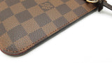 Louis Vuitton Neverfull Pochette In Damier Ebene Coated Canvas Fw0925wirdu