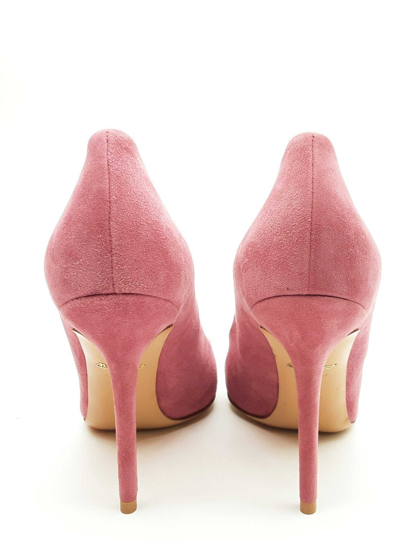 Salvatore Ferragamo Susi 100 Pink Suede Heels Size 8 Lh1223crde