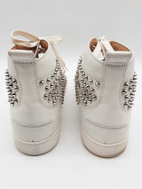 Christian Louboutin Flat Spike White Leather Shoes Size Eu 45 Do0225wrxde