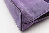 Versace Vivian Purple Suede Clutch Eb0726wrxsa