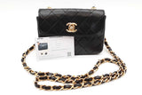 Chanel Mini Quilted Black Leather Crossbody Bag Eb0526lorxde