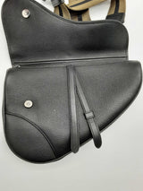 Christian Dior Saddle Black Grained Leather Crossbody Bag Do1024lixzde