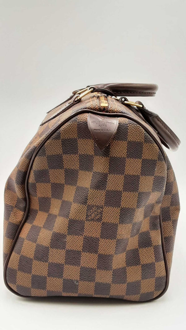 Louis Vuitton Canvas Damier Ebene Speedy 30 Top Handle Bag  Ebpxzdu 144030004820