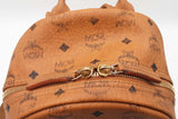 Mcm Stark Visetos Side Studs Backpack In Cognac Fw1124ocrdu