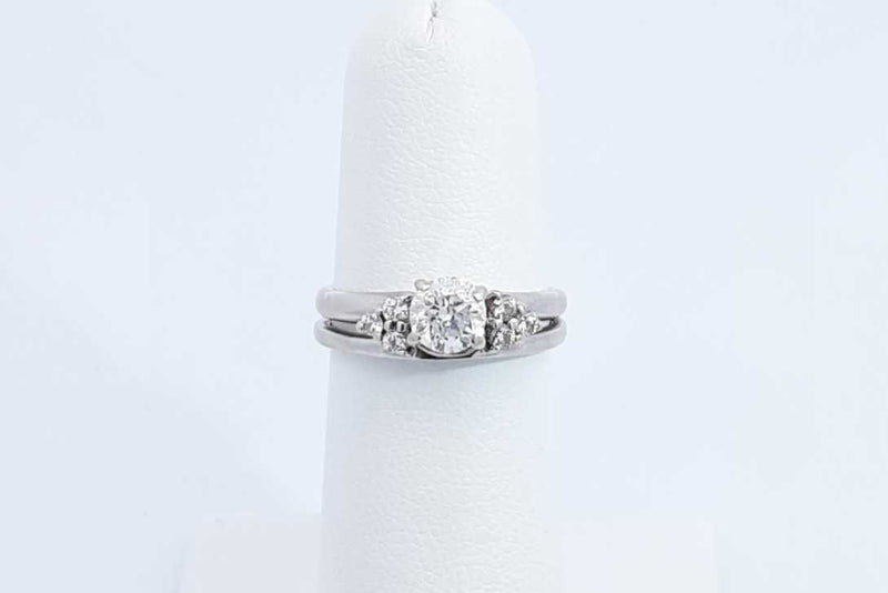 Approx. 0.6ctw Diamond Ring In 14k White Gold 3.6 Grams Size 5 Eb1224pxzdu