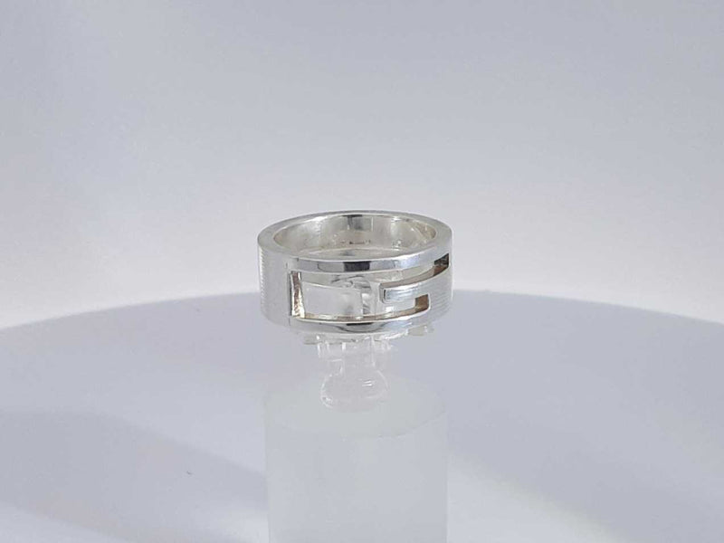 Gucci Double G Silver Ring 7.2 Grams Size 10 Aa0725ezsa