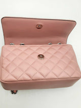 Versace Quilted Pink Leather Medusa Shoulder Bag Eb0824wxzsa