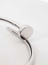 Cartier Juste Un Clou Bracelet In 18k White Gold 33.4 Grams Size 16 Fw0826woxzdu