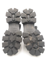 Prada Monolith Leather & Re-nylon Black Combat Boots Size 8.5 Eb0425oxzsa