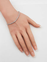 4.05 Cttw Lab-grown Diamond & 14k Gold Tennis Bracelet 6.1g 7 Inch Fw0326lwxzdu