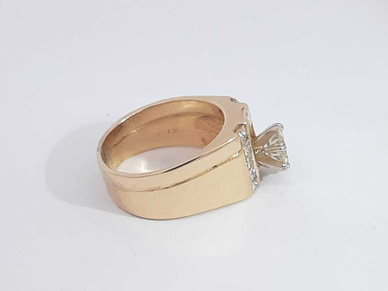 2.18 Cttw Diamond 14k Yellow Gold Ring 10.2 Grams Size 8.5 Aa0725ocxzsa