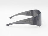 Balenciaga Oversized Studded Shield Sunglasses In Grey Crystal Fw1026lxzdu