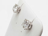 3.0 Cttw Lab Grown Diamonds 14k Wg 1.5g Screw Back Stud Earrings Do0726rrxde