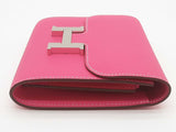 Hermes Constance Slim Rose Tyrien Pink Epsom Palladium Wallet Do0126wxzxde
