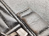 Miu Miu Metalic Silver Leather Micro Crossbody Bag Eb0126cxzde