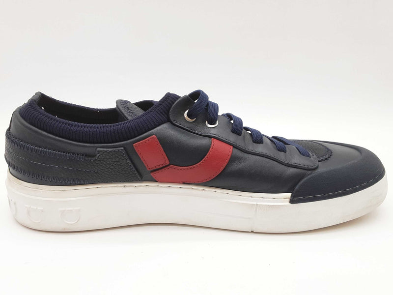 Salvatore Ferragamo Notion 2 Blue Red Leather Shoes Size F 9 M Do0525lxzde