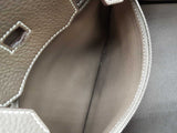 Hermes Birkin 35 Etoupe Gray Clemence Palladium Handbag Do0825srxzde