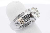 1.7cttw Diamond Ring In 14k White Gold 6.1 Grams Size 3.5 Eb0426lrxzsa