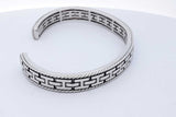 Effy Sterling Silver Gemometric Brick Pattern Cuff Bracelet 28.4 Grams Eb526cxde