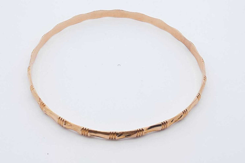 14k Yellow Gold Bamboo Bangle Bracelet 15 Grams Eb1224wrxdu