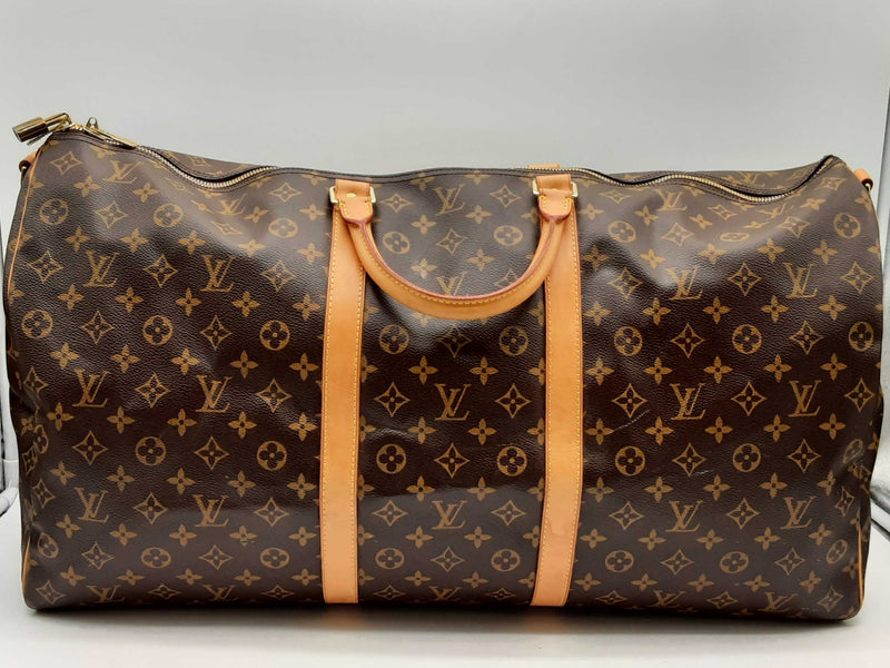 Louis Vuitton Keepall Brown Monogram Coated Canvas Duffle Bag Do1224rxzde