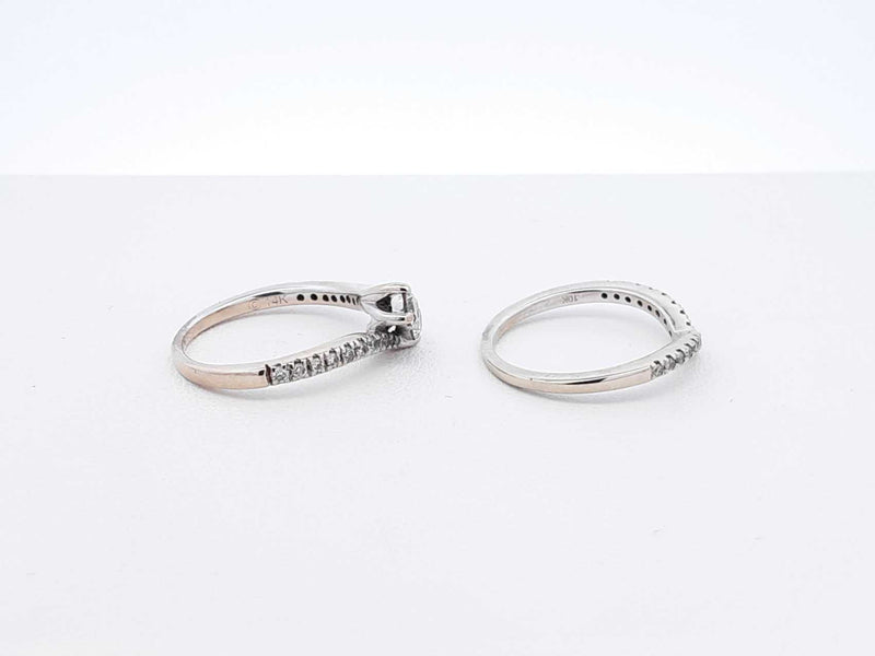 Ever Us 0.70 Cttw Diamond & 10k Gold Bridal Set 4.4 Grams Size 5.5 Fw0325lsxdu
