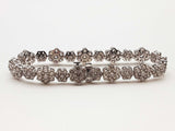 5.35 Cttw Diamonds 14k White Gold 13.5g Flower Tennis Bracelet 6 In Do0525lxzxde