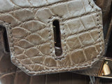 Hermes Birkin 30 Matte Brown Green Crocodile Gold Handbag Do0625wprxzde