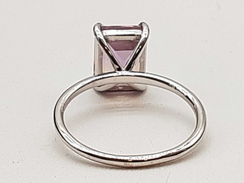 Ametrine 14k White Gold 2.1g Solitaire Ring Size 6 Do0525lxzde