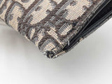 Christian Dior Saddle Pouch With Chain In Blue Oblique Jacquard Fw1026wzxdu