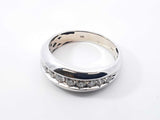 1.10 Cttw Diamond & 14k White Gold Wedding Band 5.3 Grams Size 11 Fw0926wcrdu