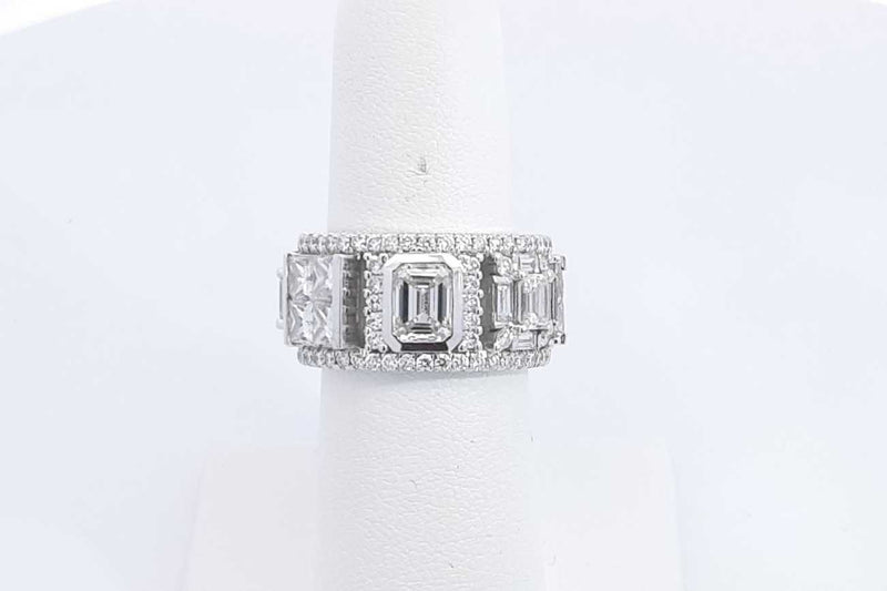 Approx. 5.8ctw Diamond Eternity Band In 18k White Gold 10.3g Size 6 Eb0225wrxzsa
