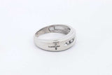 0.07ctw Diamond Ring In 10k White Gold 3.5 Grams Size 8.75 Eb0425ersa