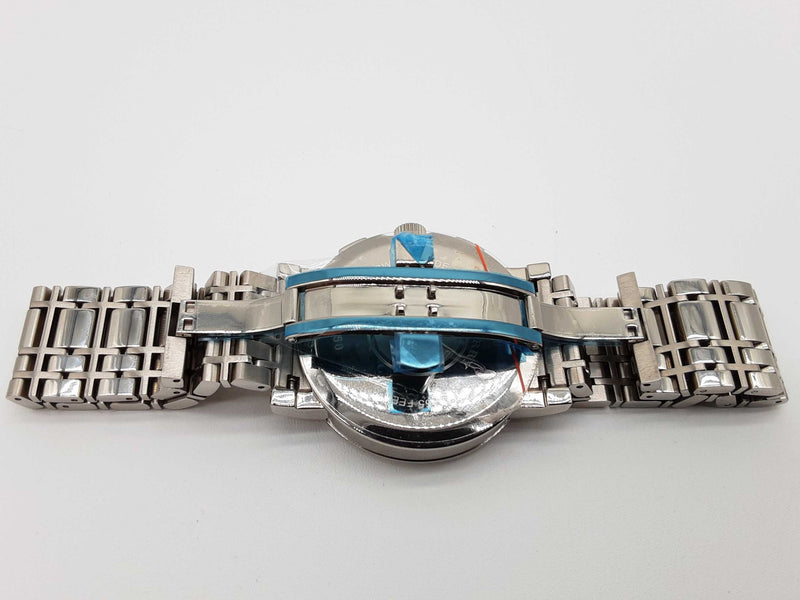 Burberry Bu1360 40 Heritage Chronograph Blue Dial Steel Quartz Watch Do0525lpxde
