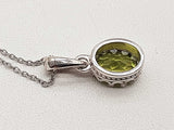 Peridot 0.925 Sterling Silver 4.5g Necklace Stud Earrings Ensemble Do0925lide