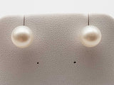 White Pearl 0.925 Sterling Silver 2.2g Stud Earrings Do0325pxde