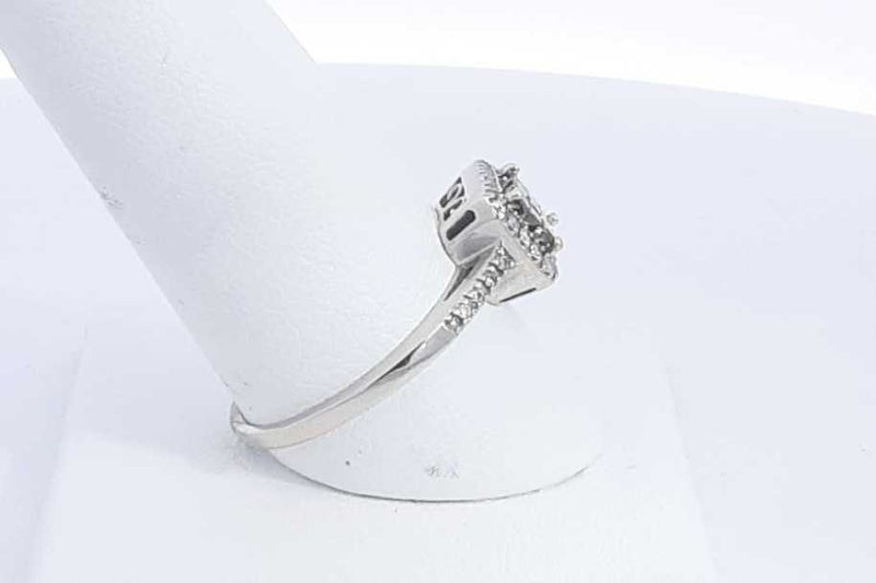 Approx. 0.55ctw Diamond Ring In 10k White Gold 2.8 Grams Size 9 Eb0724llrsa