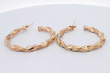 10k Yellow Gold Twist Hoop Earrings 4.1 Grams Eb0526lpxsa