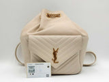 Yves Saint Laurent Joe "Vintage White" Lambskin Leather Backpack Fw0924erxdu