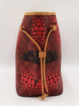 Louis Vuitton X Yayoi Kusama Limited Edition Neverfull Mm In Rouge Monogram Waves Coated Canvas Fw0726irxdu