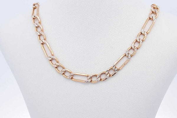 14k Yellow Gold Figaro Chain 8.5 Grams 26 Inch Eb0724orxsa