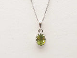Peridot 0.925 Sterling Silver 4.5g Necklace Stud Earrings Ensamble Do0925lide
