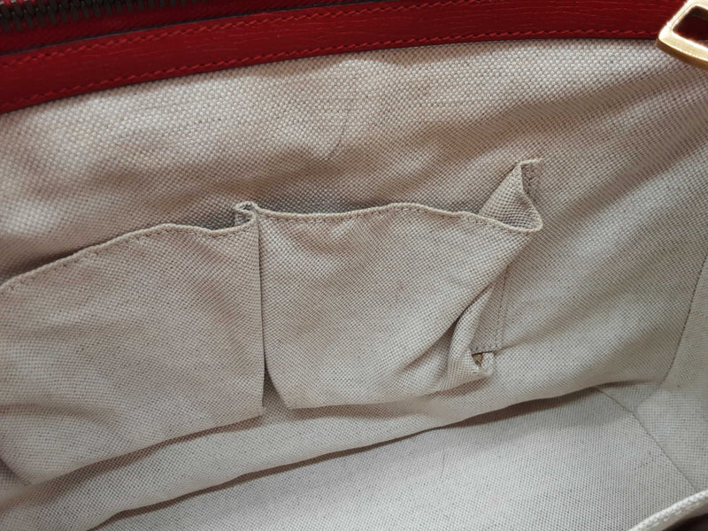 Gucci 319795 Horsebit Red Leather Tote Bag Do10250xzde