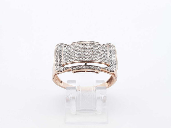 Diamond Pavé & 10k Yellow Gold Cluster Ring 3.9 Grams Size 10 Fw0425wzxdu