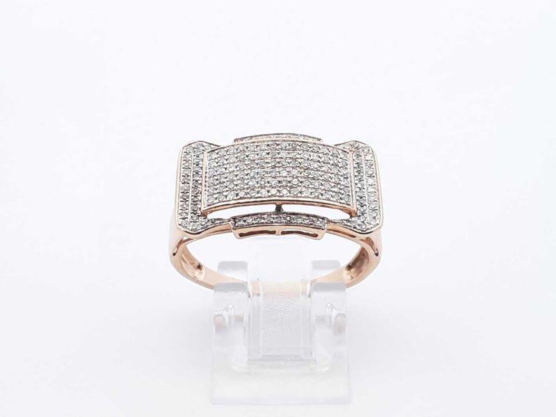 Diamond Pavé & 10k Yellow Gold Cluster Ring 3.9 Grams Size 10 Fw0425wzxdu